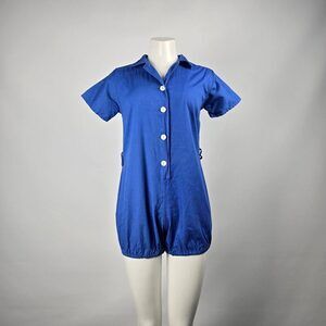 Vintage Kerry Teen Simpson Sears Blue Romper Size XS